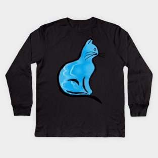 Fluid Cat Kids Long Sleeve T-Shirt